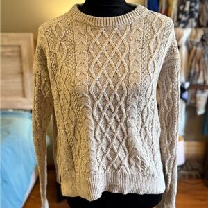 J. Crew Beige Cable Knit Sweater